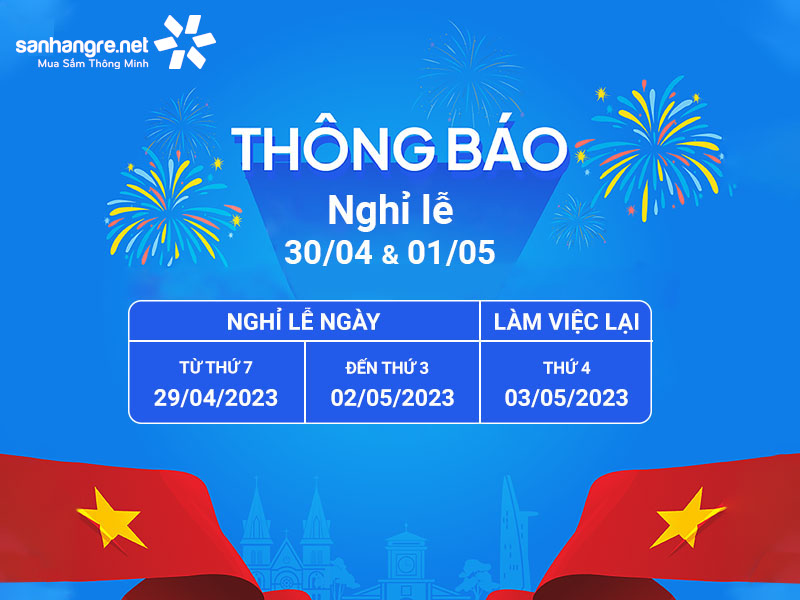 Sanhangre Việt Nam thông báo Lịch nghỉ Lễ 30/4 - 01/5 và Giỗ tổ Hùng Vương năm 2023