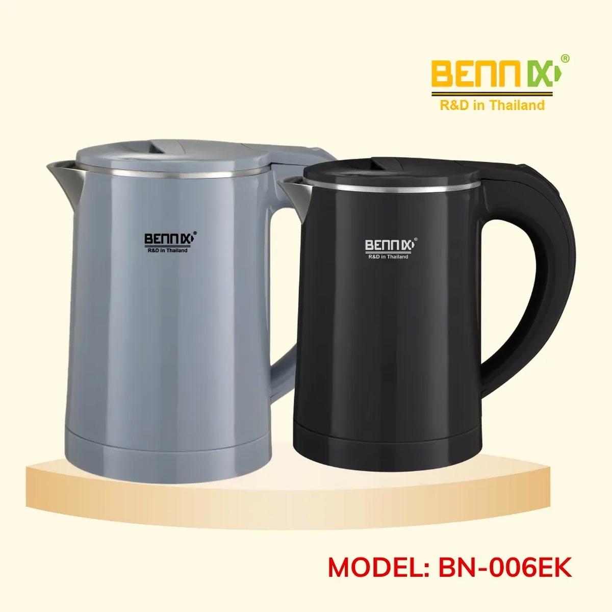 Ấm siêu tốc Inox 304 min 0.6L Bennix BN-006EK 650W