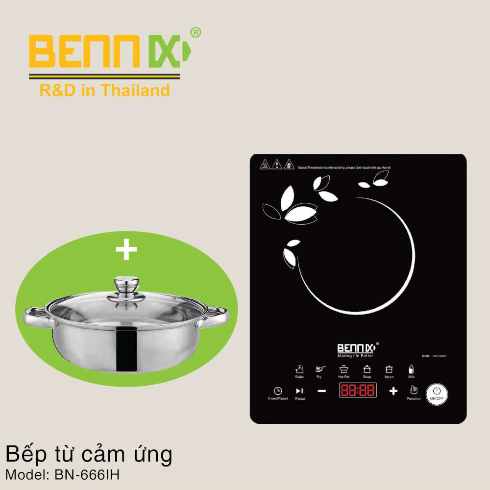 Bếp từ đơn cảm ứng Bennix BN-666iH công suất 2000W