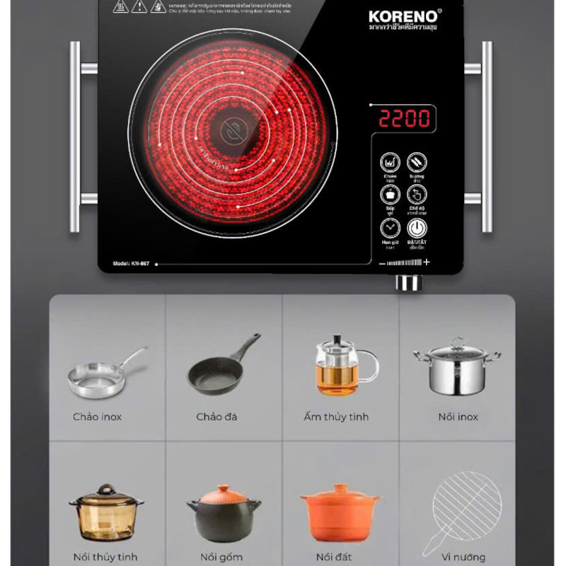 Bếp hồng ngoại Koreno Thái Lan KN-867