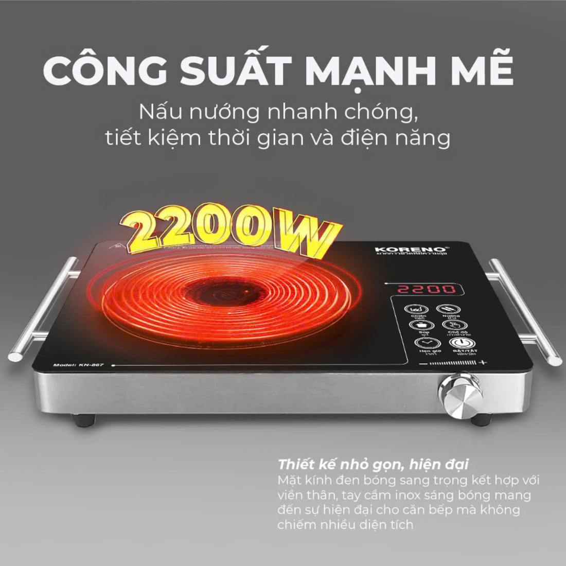 Bếp hồng ngoại Koreno Thái Lan KN-867