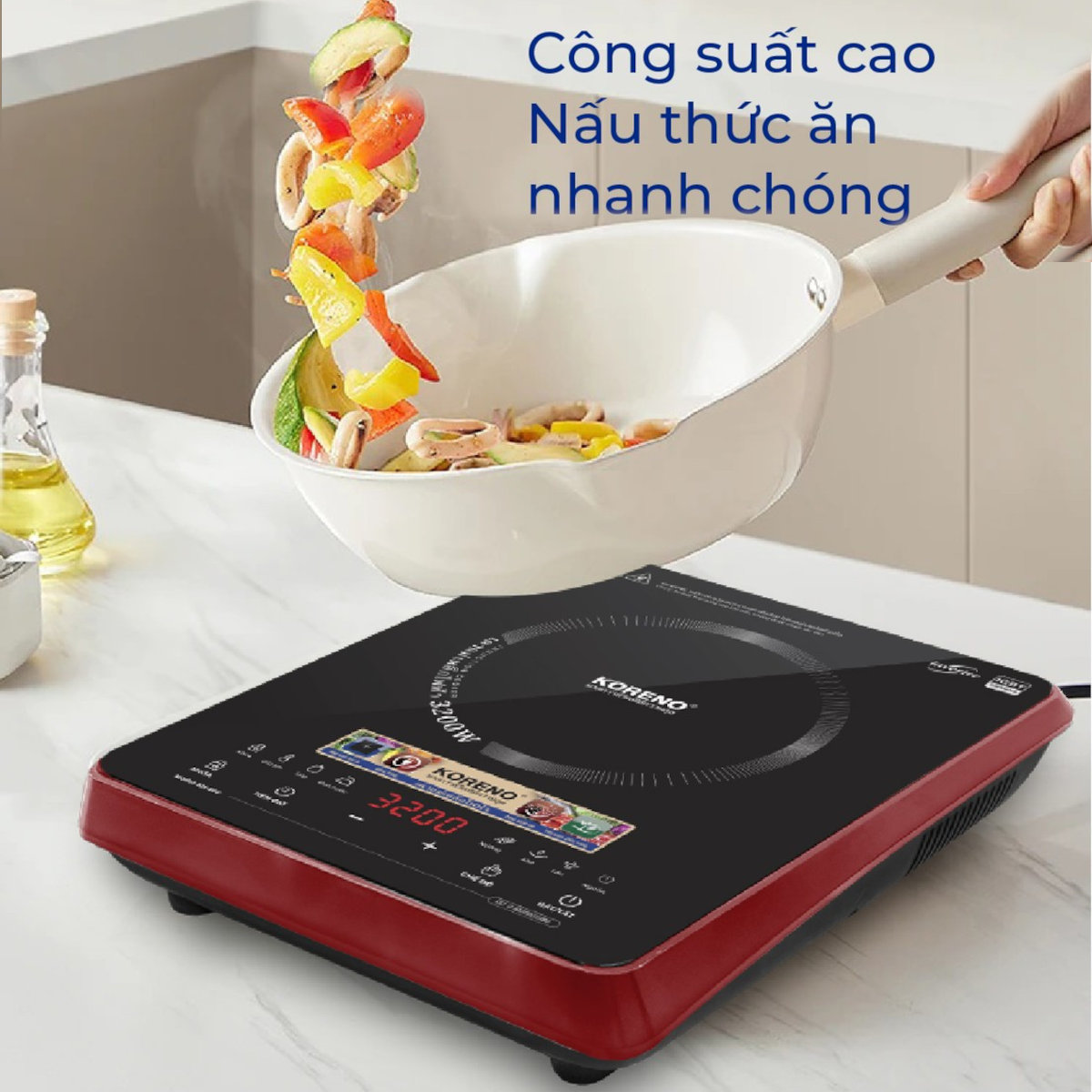 Bếp điện từ Koreno Thái Lan KN-898 công suất 2800W, bảo hành 12 tháng