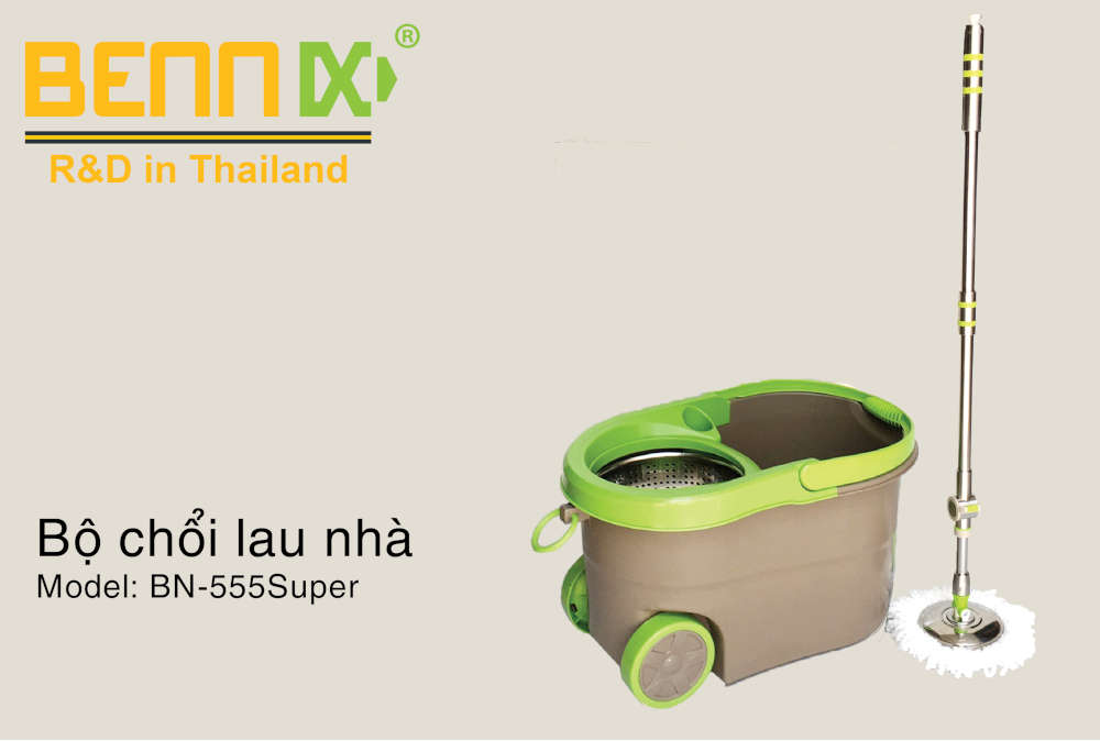 Bộ cây lau nhà Inox nhập khẩu cao cấp Bennix Thái Lan BN-555SUPER