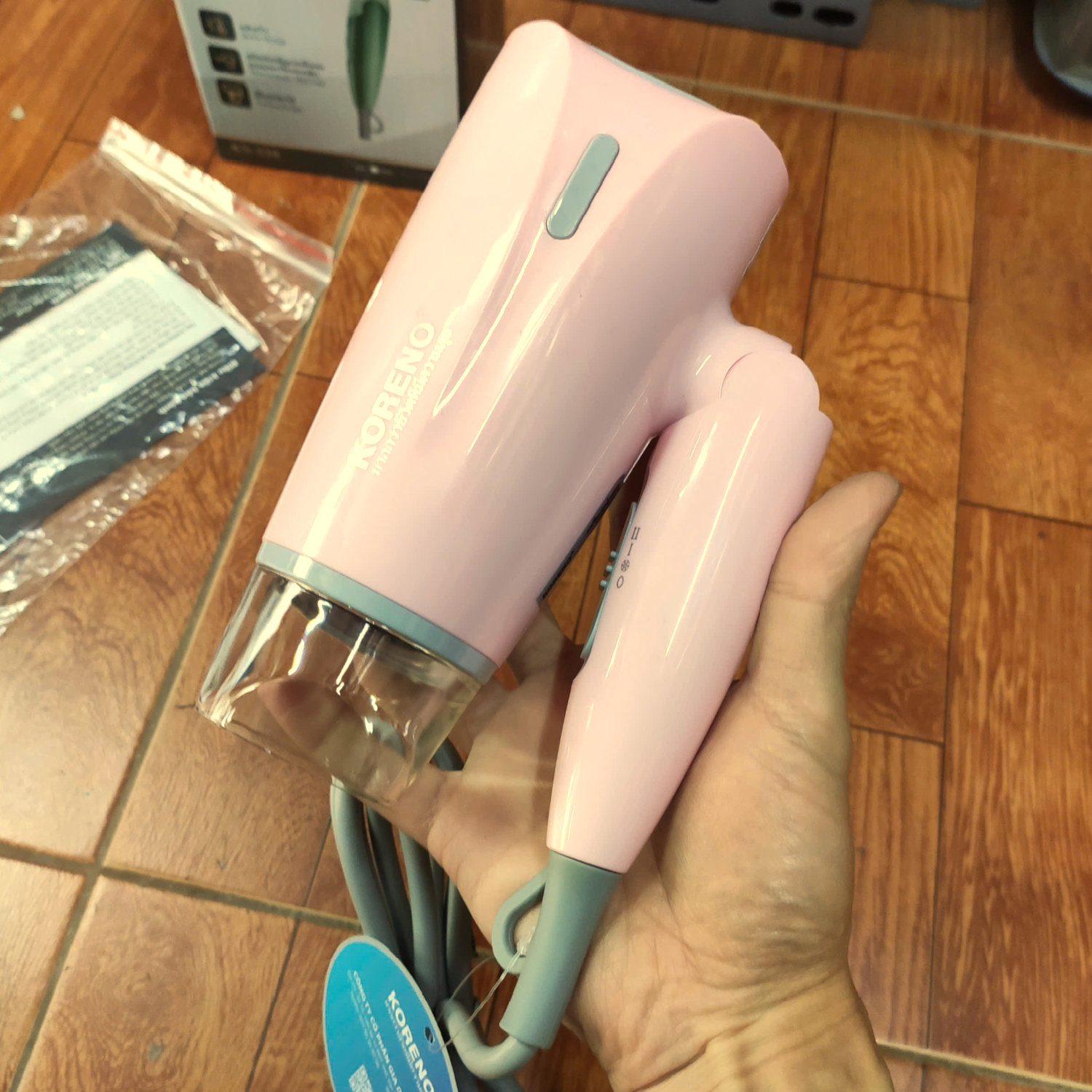 Máy sấy tóc mini gấp gọn Koreno Thái Lan KN-516 công suất 1300W