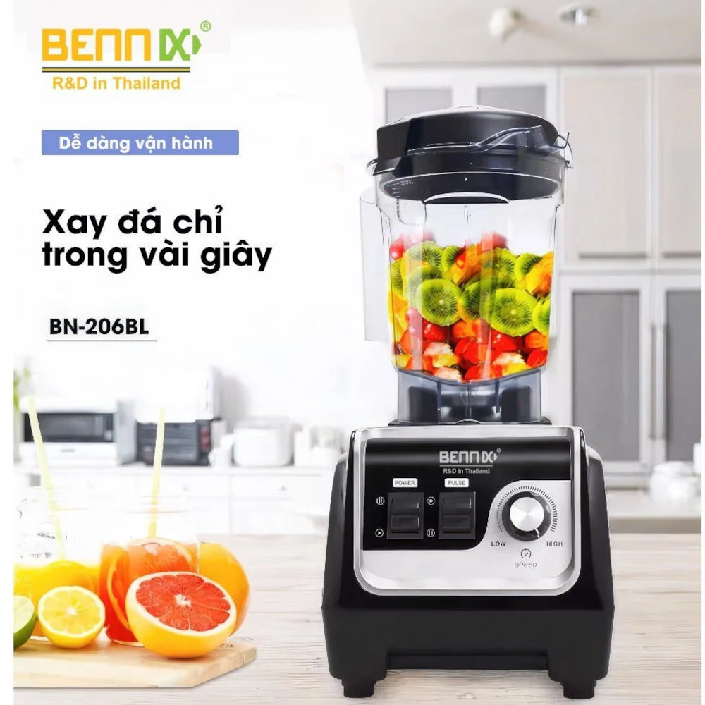 Máy xay sinh tố công nghiệp Bennix BN-206BL công suất 2200W