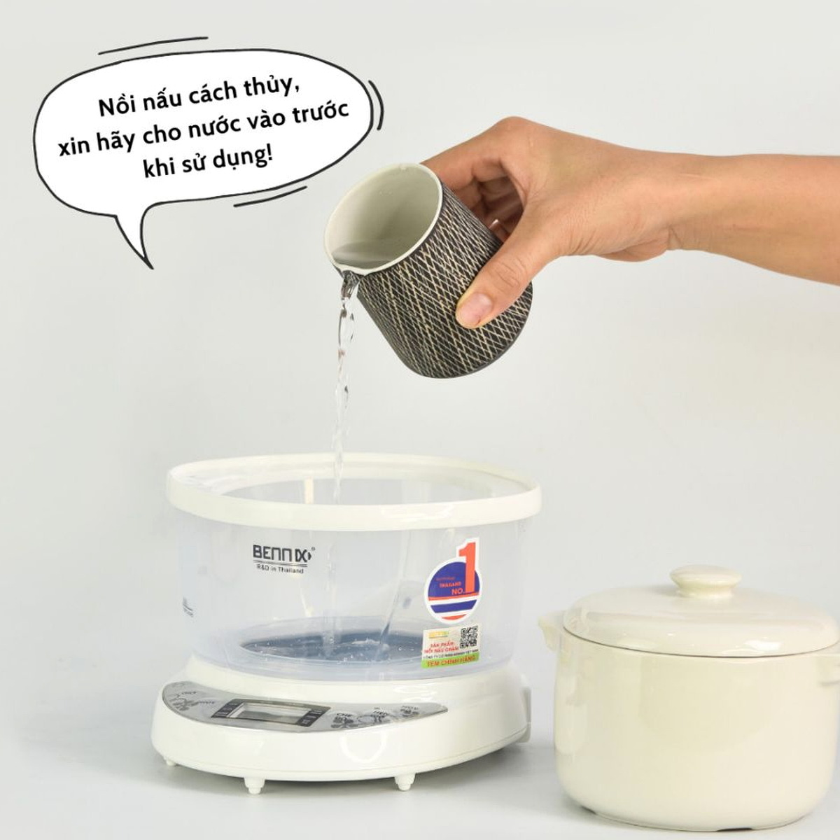 Nồi nấu chậm, chưng yến đa năng 0.7L Bennix BN-07SLC