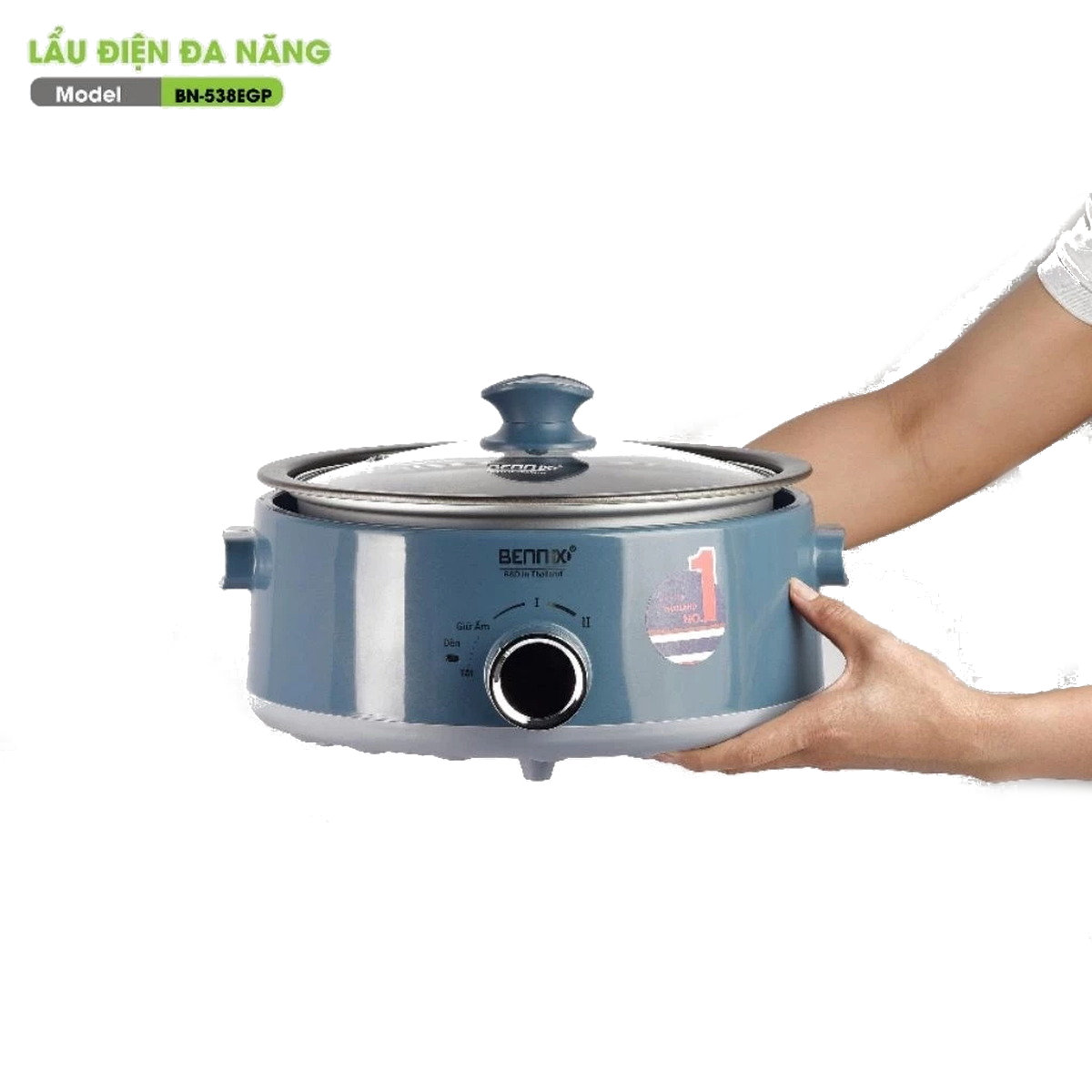 Nồi lẩu điện 5L Bennix Thái Lan BN-538EGP công suất 1500W