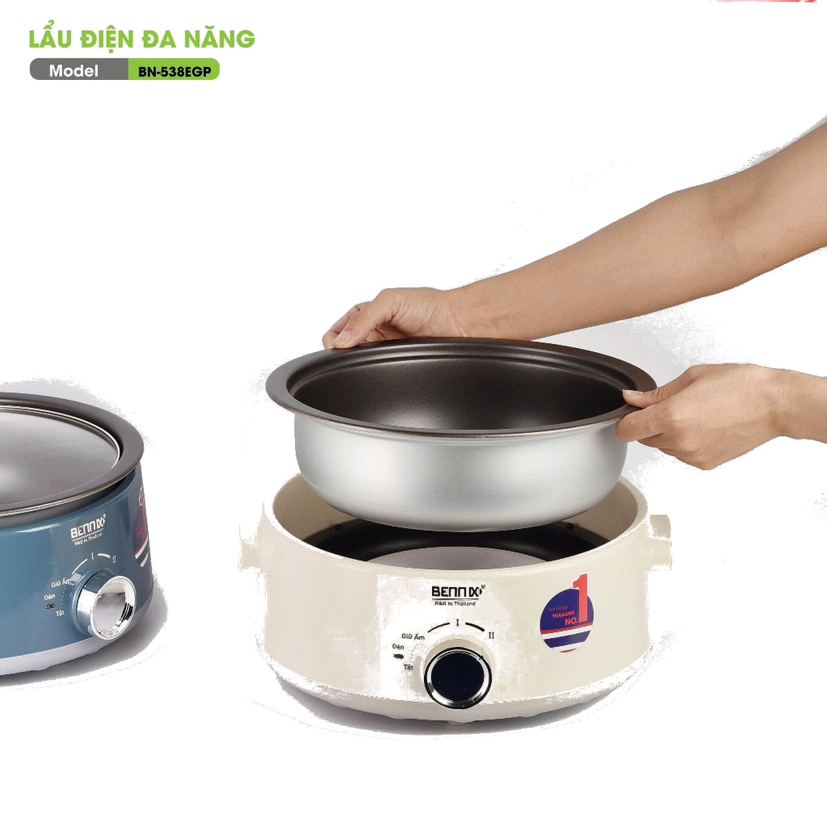 Nồi lẩu điện 5L Bennix Thái Lan BN-538EGP công suất 1500W