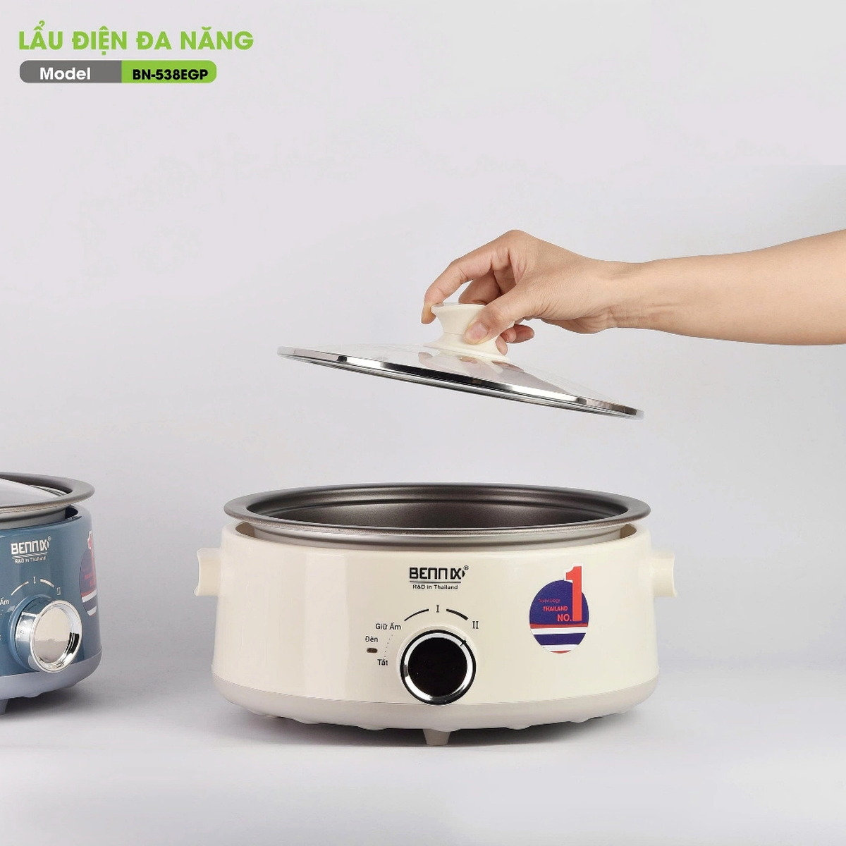Nồi lẩu điện 5L Bennix Thái Lan BN-538EGP công suất 1500W