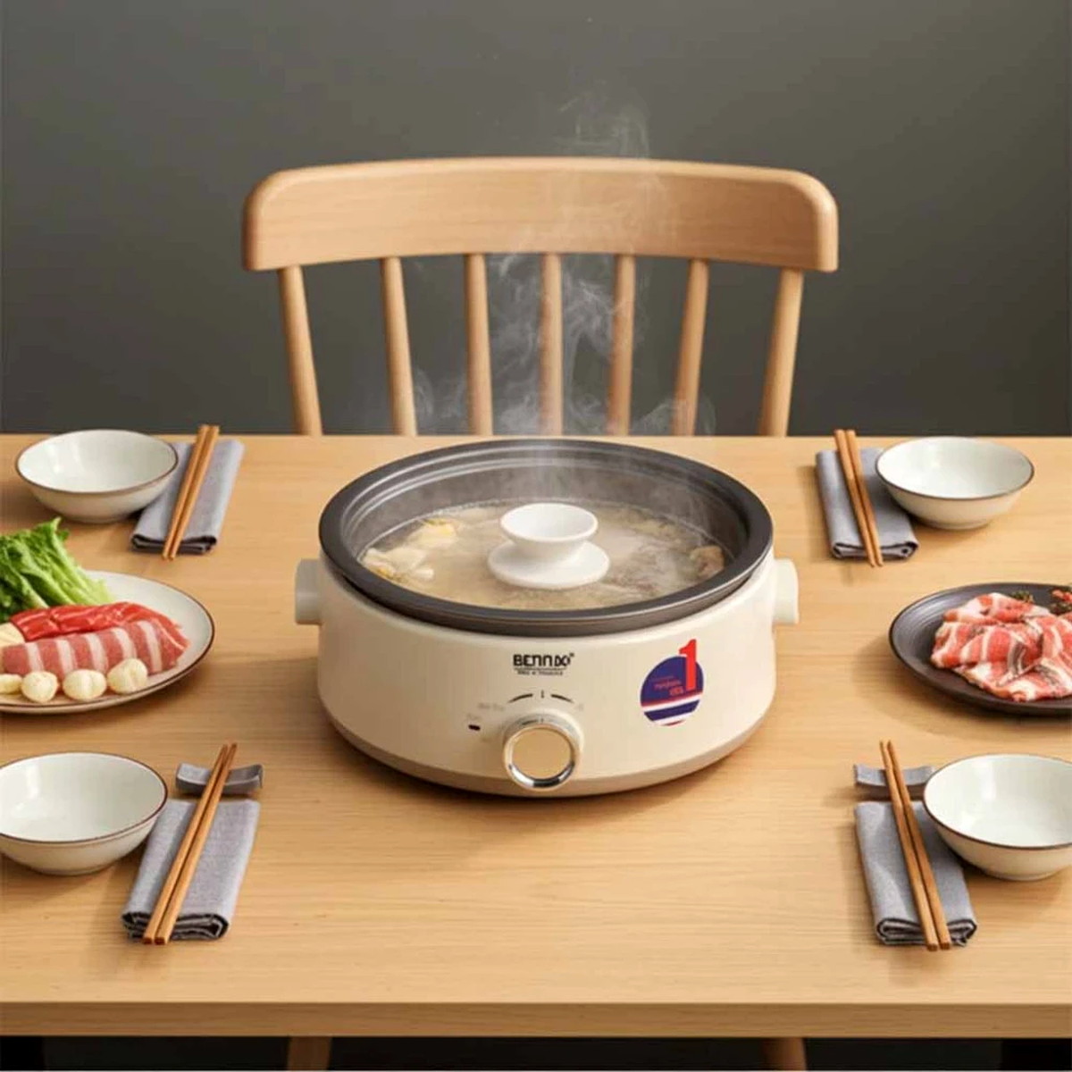 Nồi lẩu điện 5L Bennix Thái Lan BN-538EGP công suất 1500W