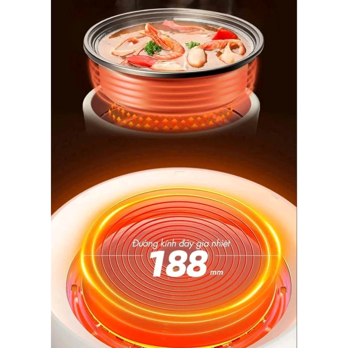 Nồi lẩu điện 5L Bennix Thái Lan BN-538EGP công suất 1500W