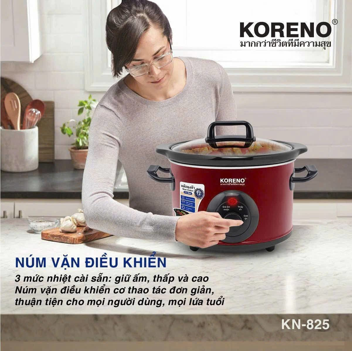 Nồi nấu chậm Koreno Thái Lan 2.5L KN-825