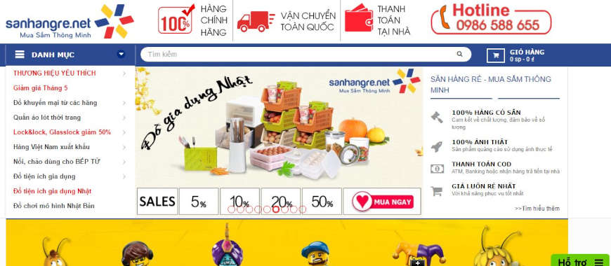 "SanHangRe.net - website mua hàng hiệu trực tuyến giá rẻ nhất thị trường" đăng trên Websosanh