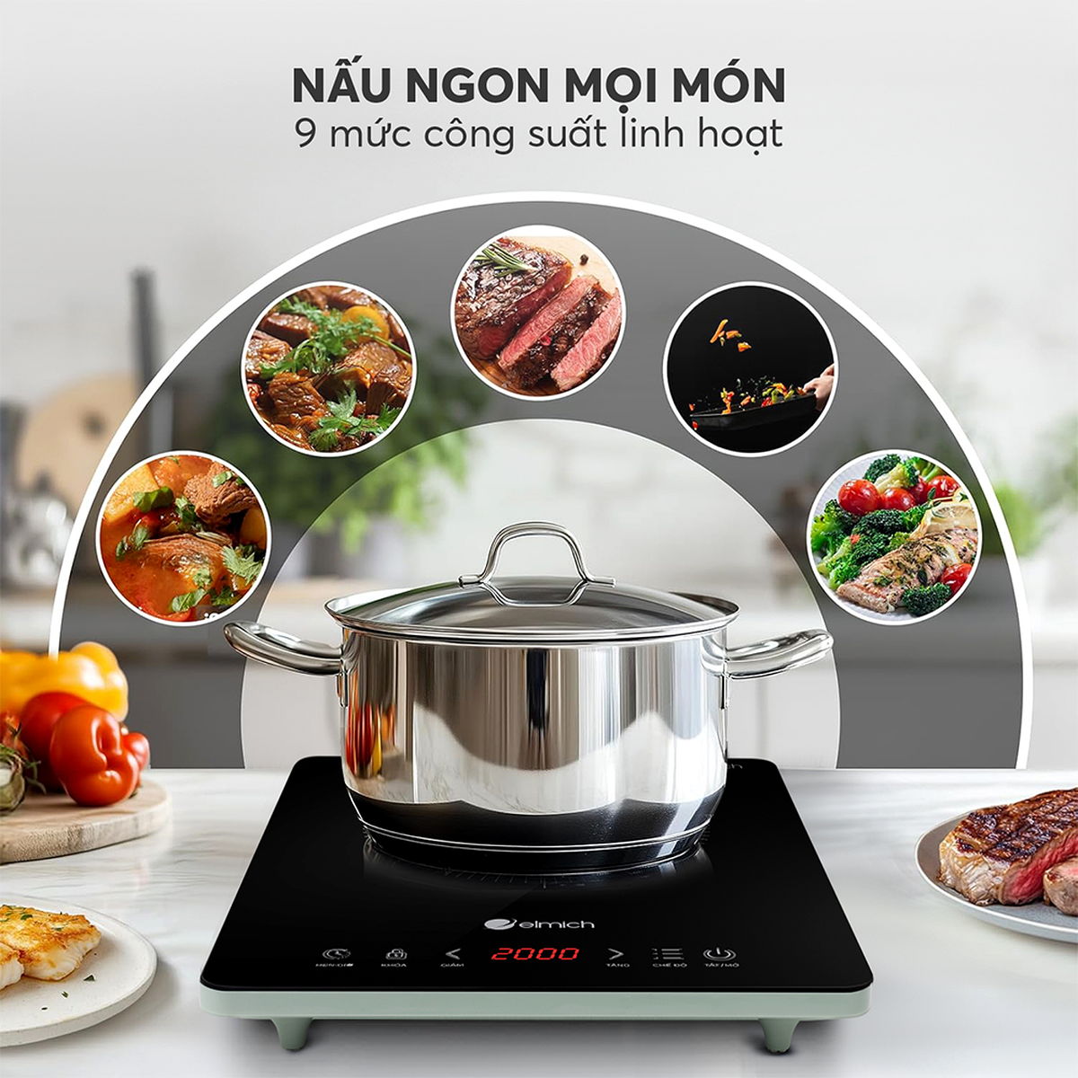 Bếp điện từ đơn Elmich ICE9300 công suát 2000W