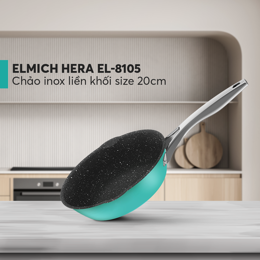 Chảo chống dính Inox 304 liền khối Elmich Hera EL-8105 size 20cm