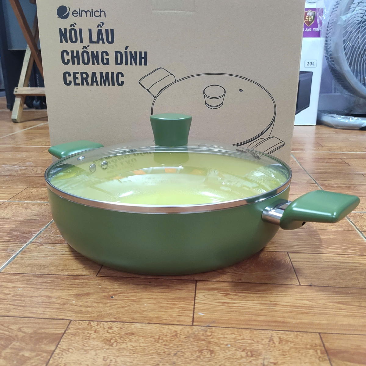 Nồi lẩu chống dính Ceramic Elmich Olive EDA2520