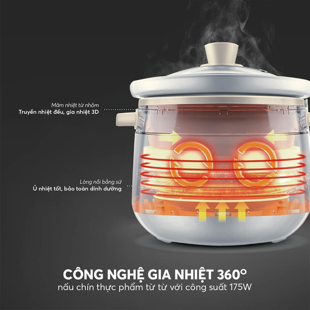 Nồi nấu chậm 2L Elmich SCE-8525