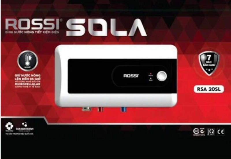 Bình nước nóng lạnh Rossi SOLA ngang 15SL/20SL/30SL dung tích 15/20/30L