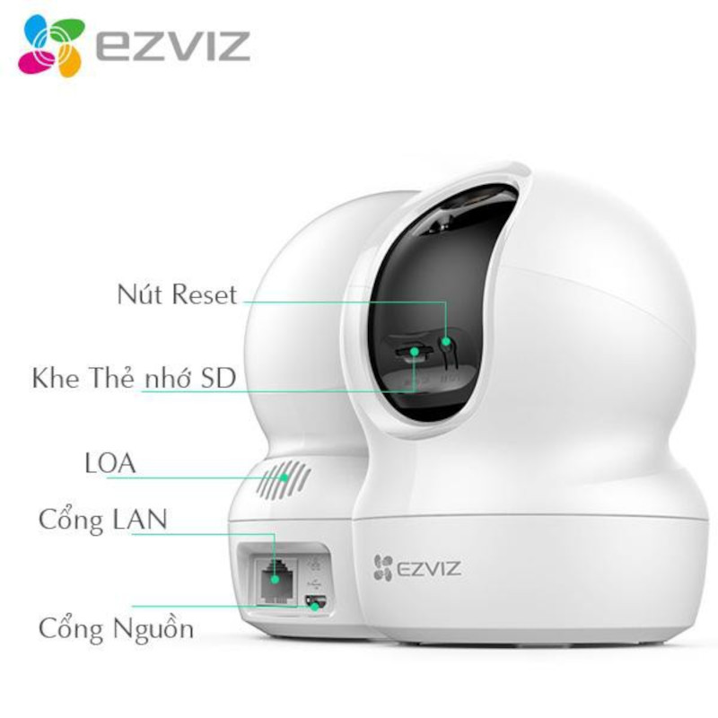 Camera WiFi Ezviz C6N 2M xoay 360 độ, đàm thoại 2 chiều, bảo hành 24 tháng