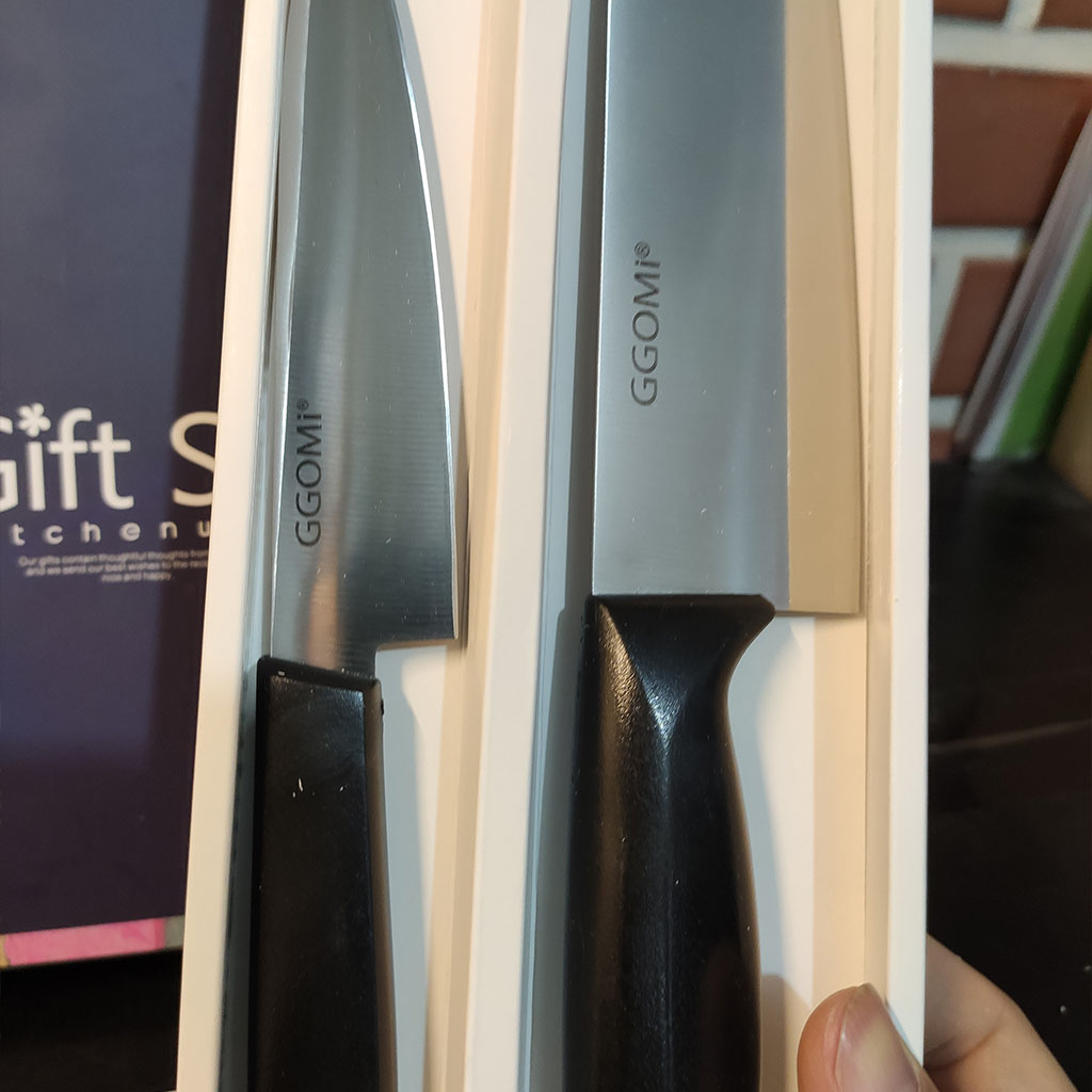 Bộ 2 dao nhà bếp hiệu GGomi Hàn Quốc chất liệu Inox - MK553