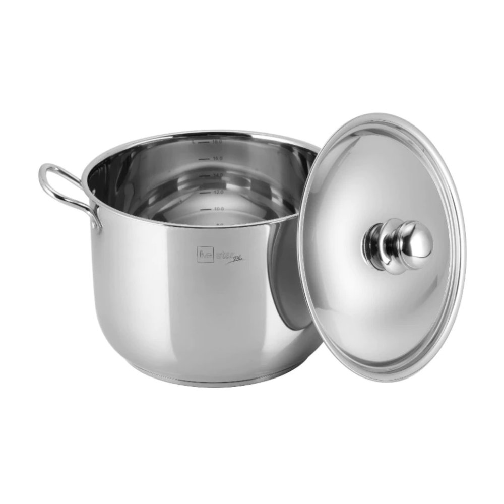 Nồi luộc gà Inox 304 thân cao 3 đáy Fivestar Plus 32cm, dung tích 18L