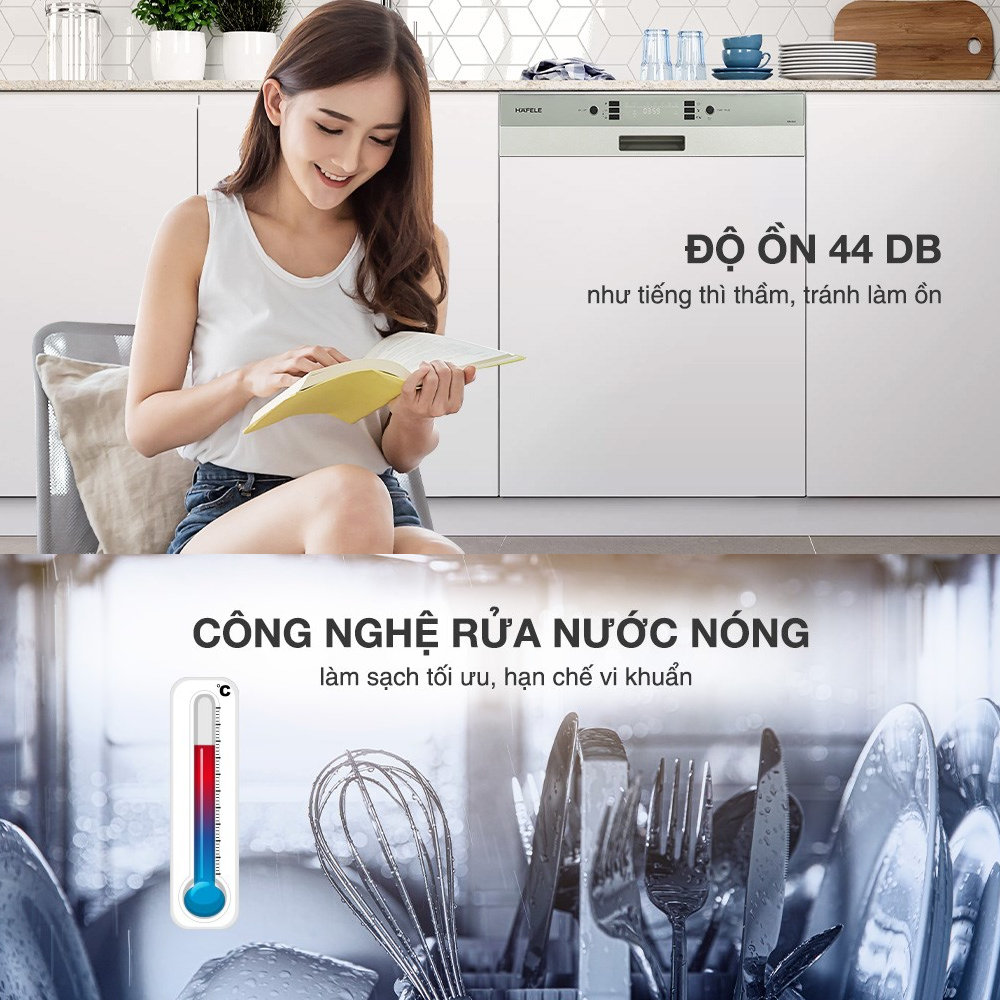 Máy rửa bát bán âm Hafele HDW-HI60C