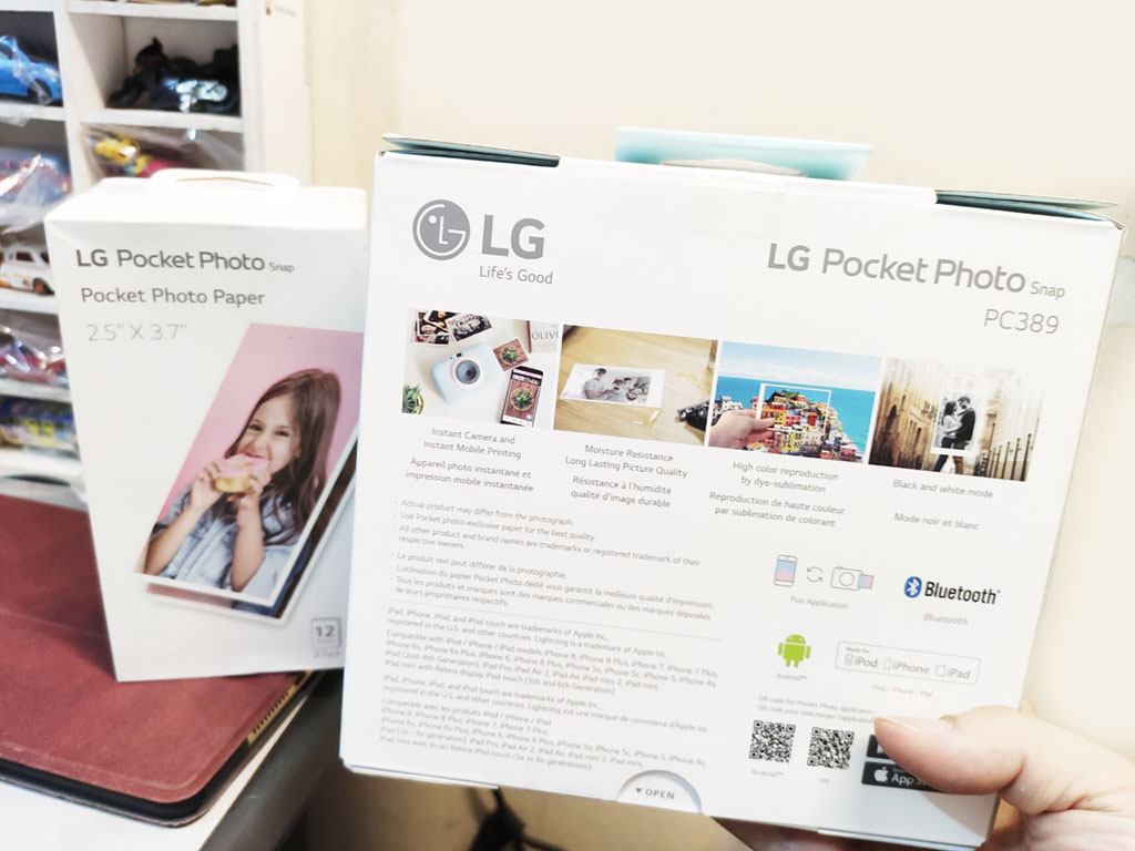 Máy ảnh chụp lấy ngay LG Pocket Photo Snap PC389 tặng Hộp giấy in 36 tấm