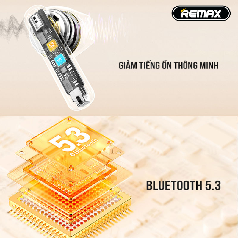 Tai nghe Bluetooth 5.3 True Wireless Remax CozyBuds 2E, bảo hành 12 tháng