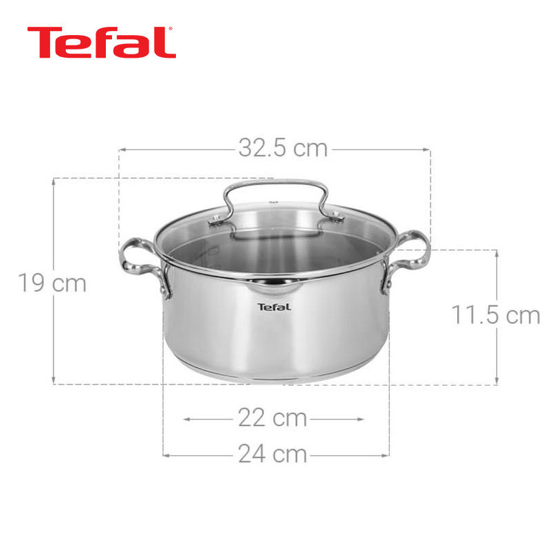 Nồi inox 304 cao cấp Tefal Duetto Plus 24cm bảo hành 24 tháng