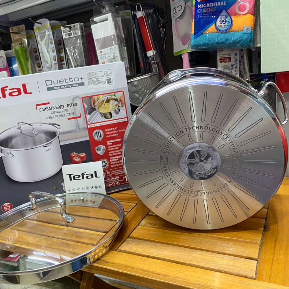 Nồi luộc gà inox 18/10 Tefal Duetto Plus 28cm bảo hành 24 tháng