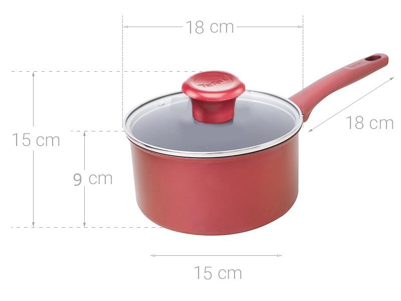 Quánh chống dính đáy từ Tefal So Chef G1352395 đương kính miệng 18cm - Hàng chính hãng