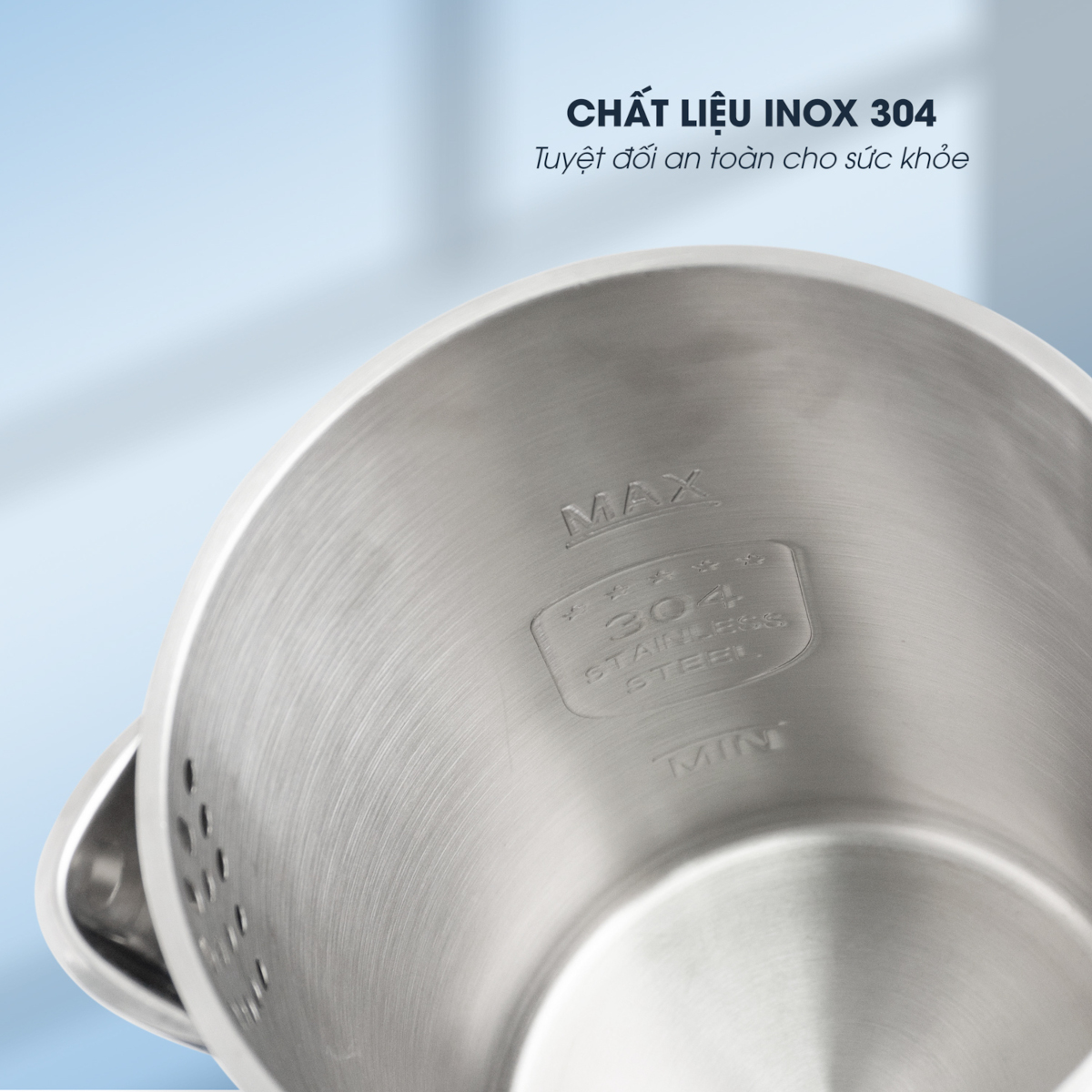 Ấm đun nước siêu tốc Inox 304 Kalpen KK93 dung tích 1.8L công suất 1800W