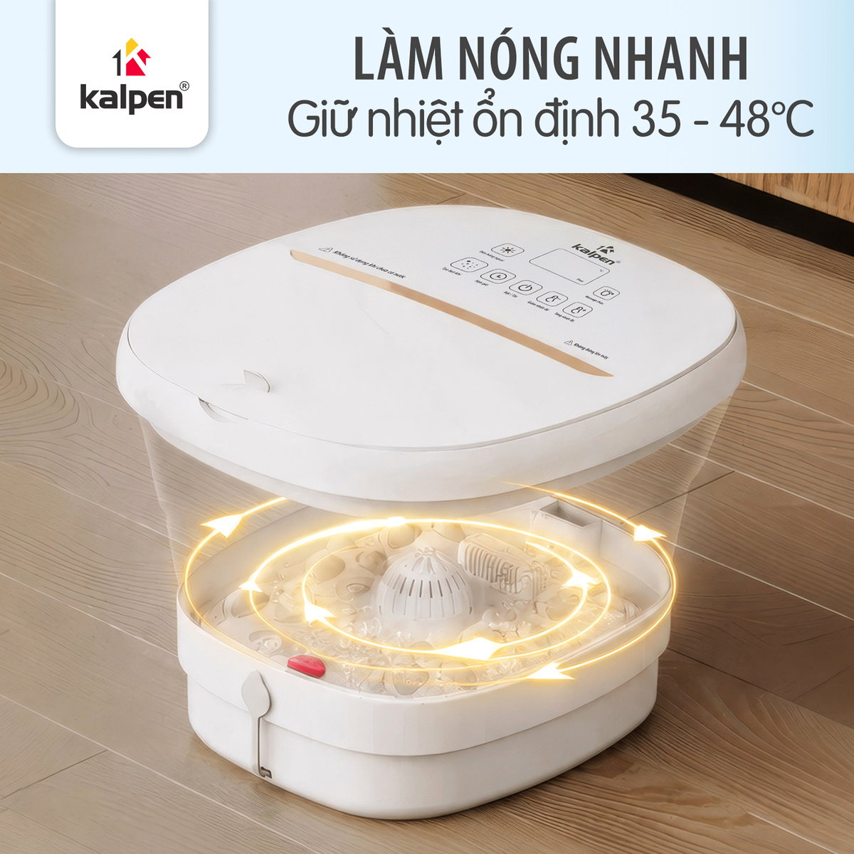 Bồn ngâm chân massage tự động Kalpen G20 dung tích 8L