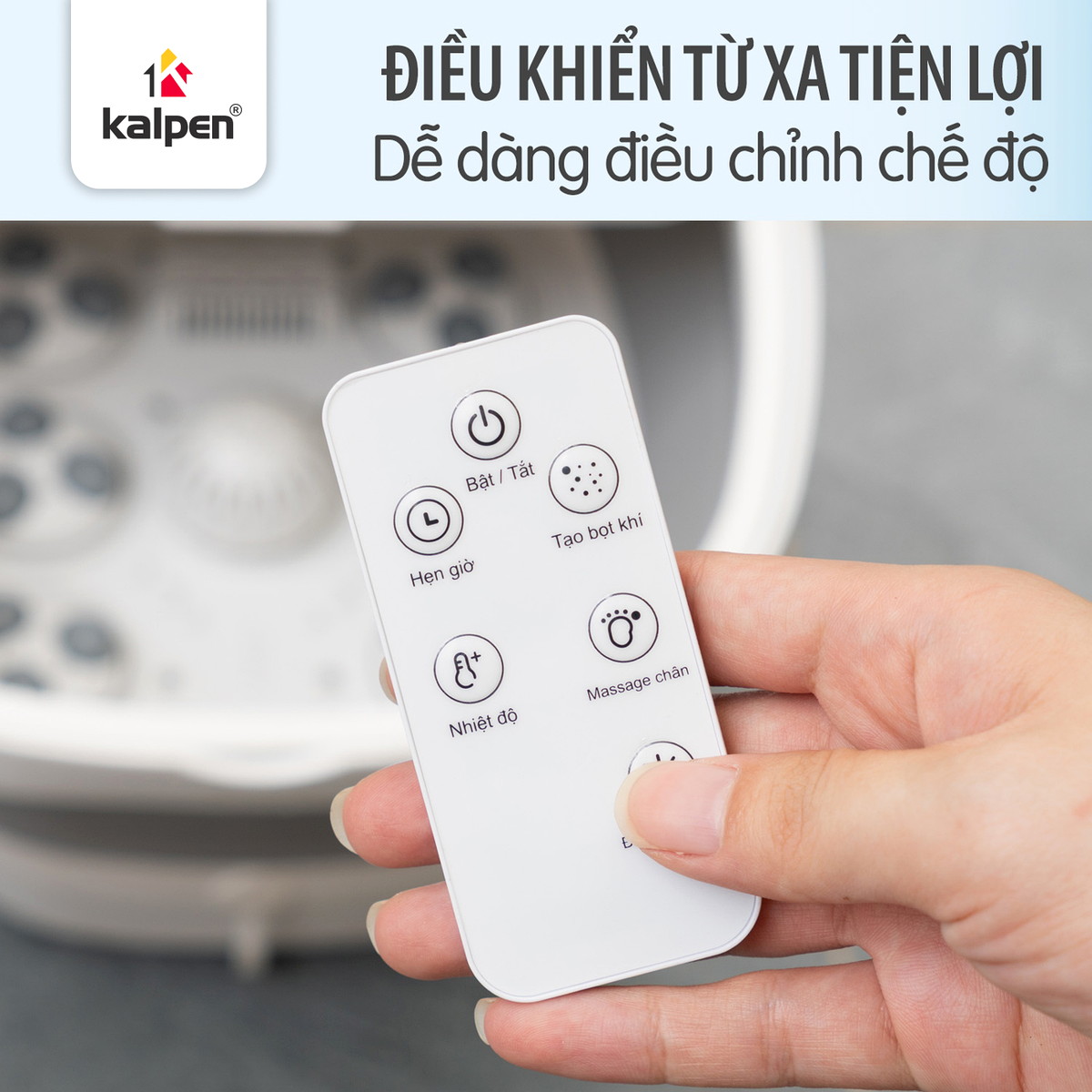 Bồn ngâm chân massage tự động Kalpen G20 dung tích 8L