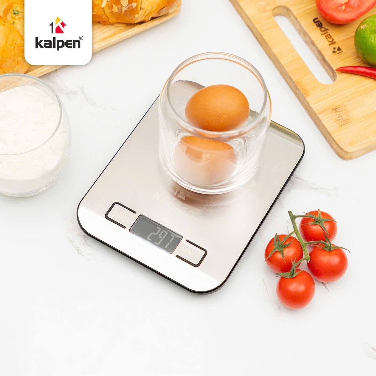 Cân điện tử nhà bếp Inox Kalpen T5 tải trọng 10kg