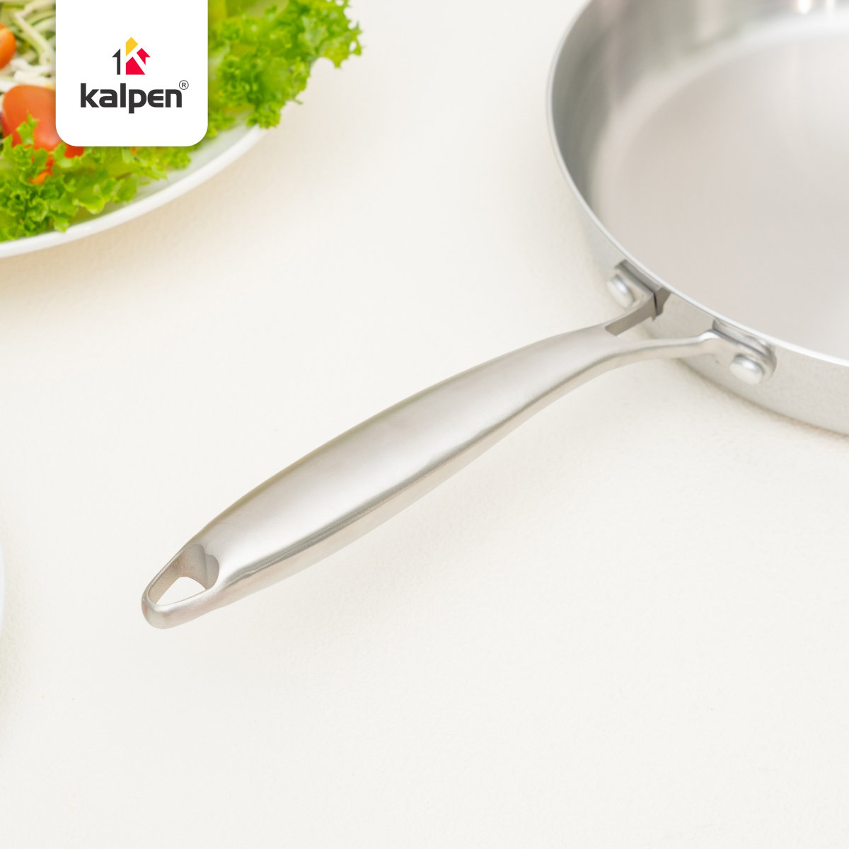 Chảo Inox 3 lớp đúc liền khối Kalpen Luxus size 20cm