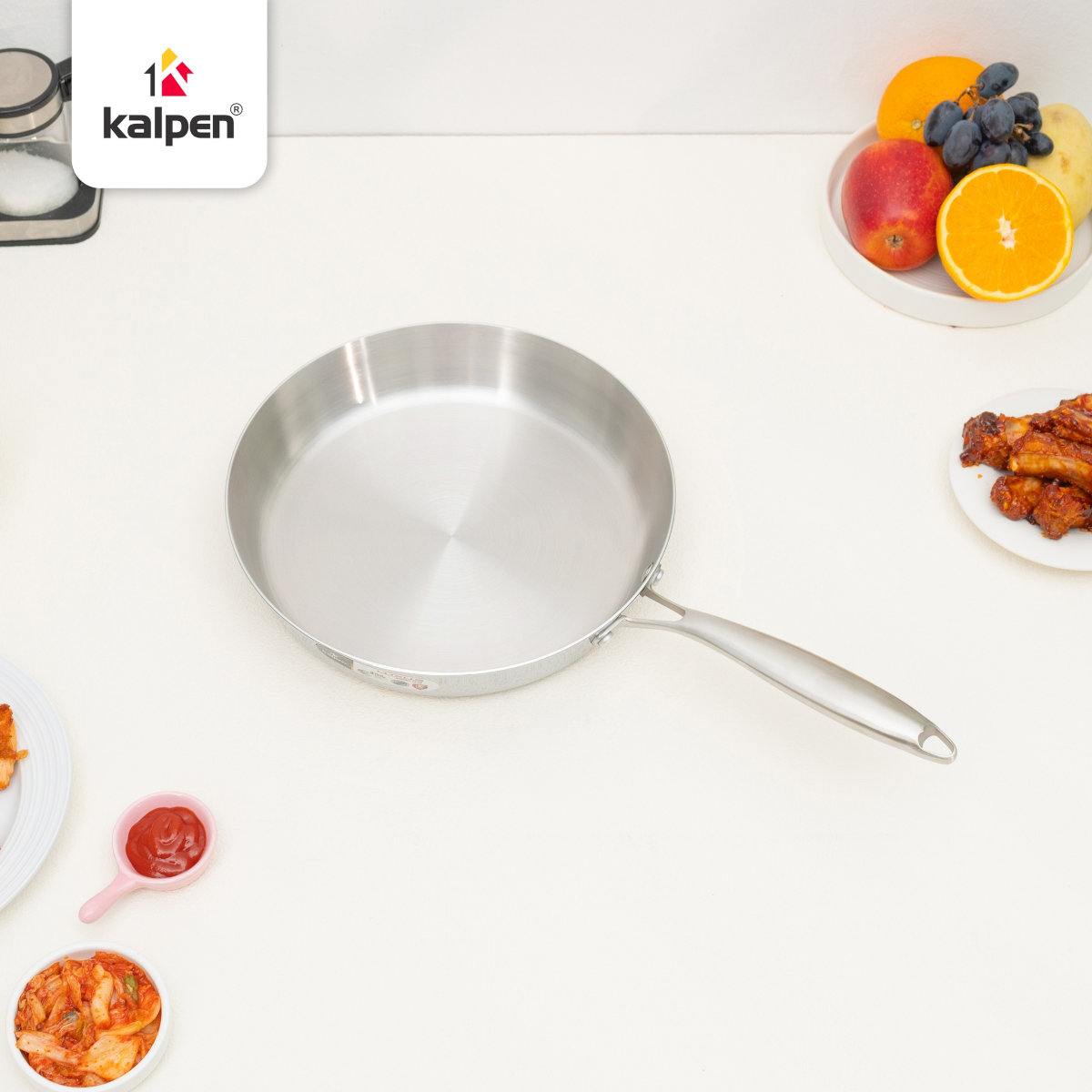 Chảo Inox 316 đúc liền khối 3 lớp Kalpen Luxus size 24cm