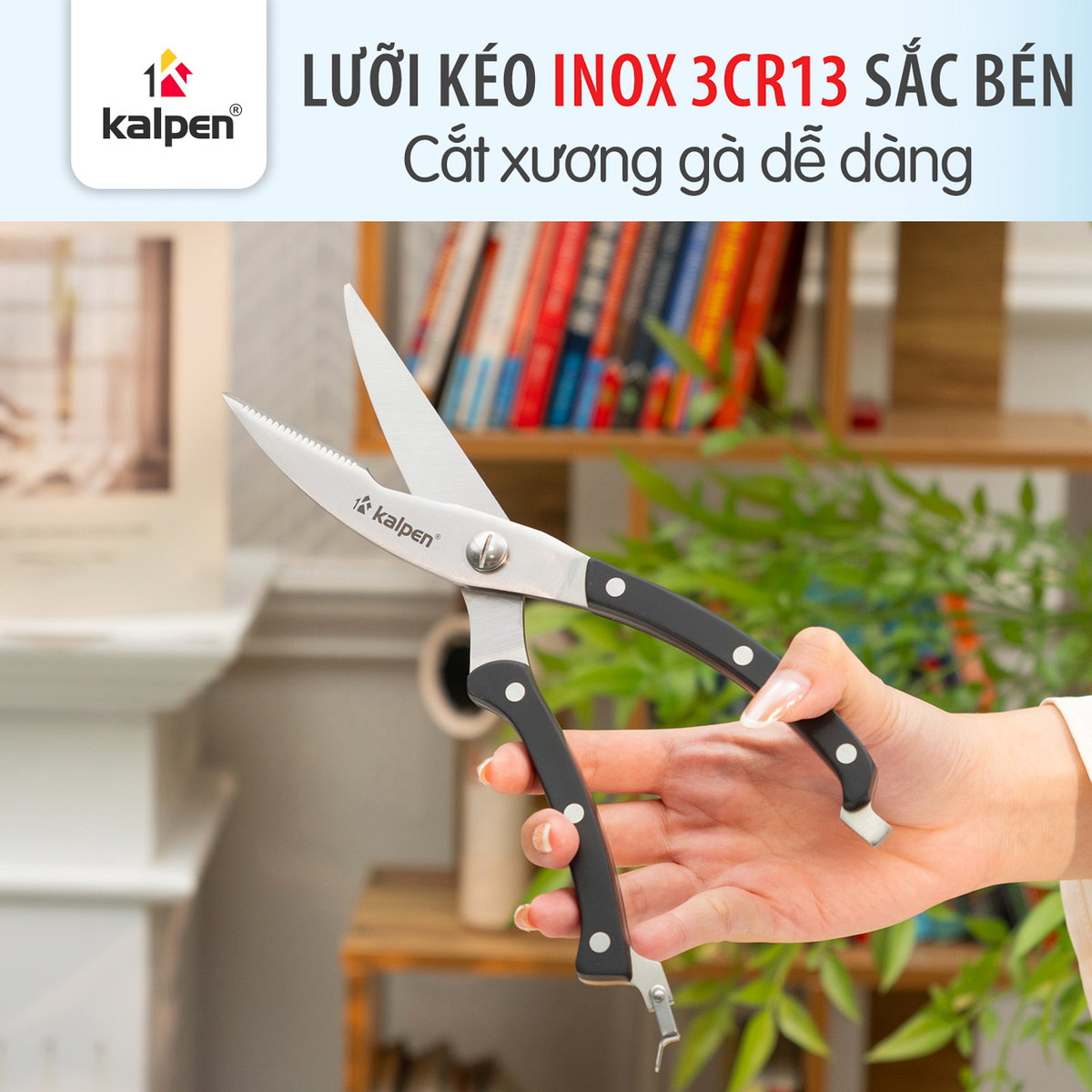 Kéo cắt gà Inox cao cấp 24.5cm Kalpen KN5