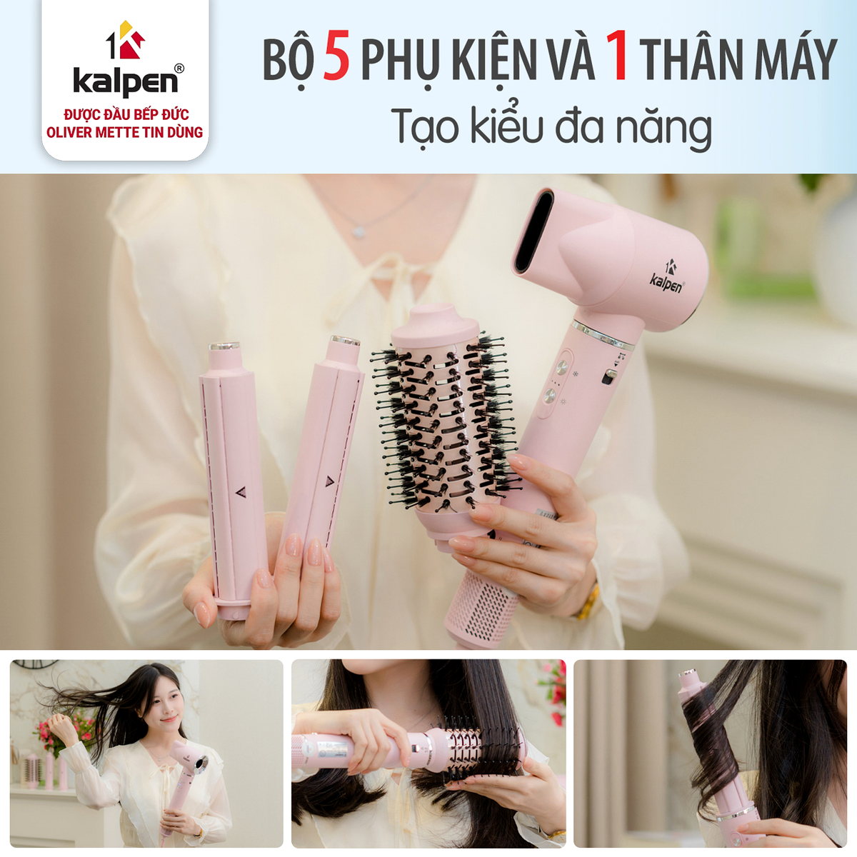 Máy sấy tạo kiểu tóc Kalpen Air Styler HD9 5in1