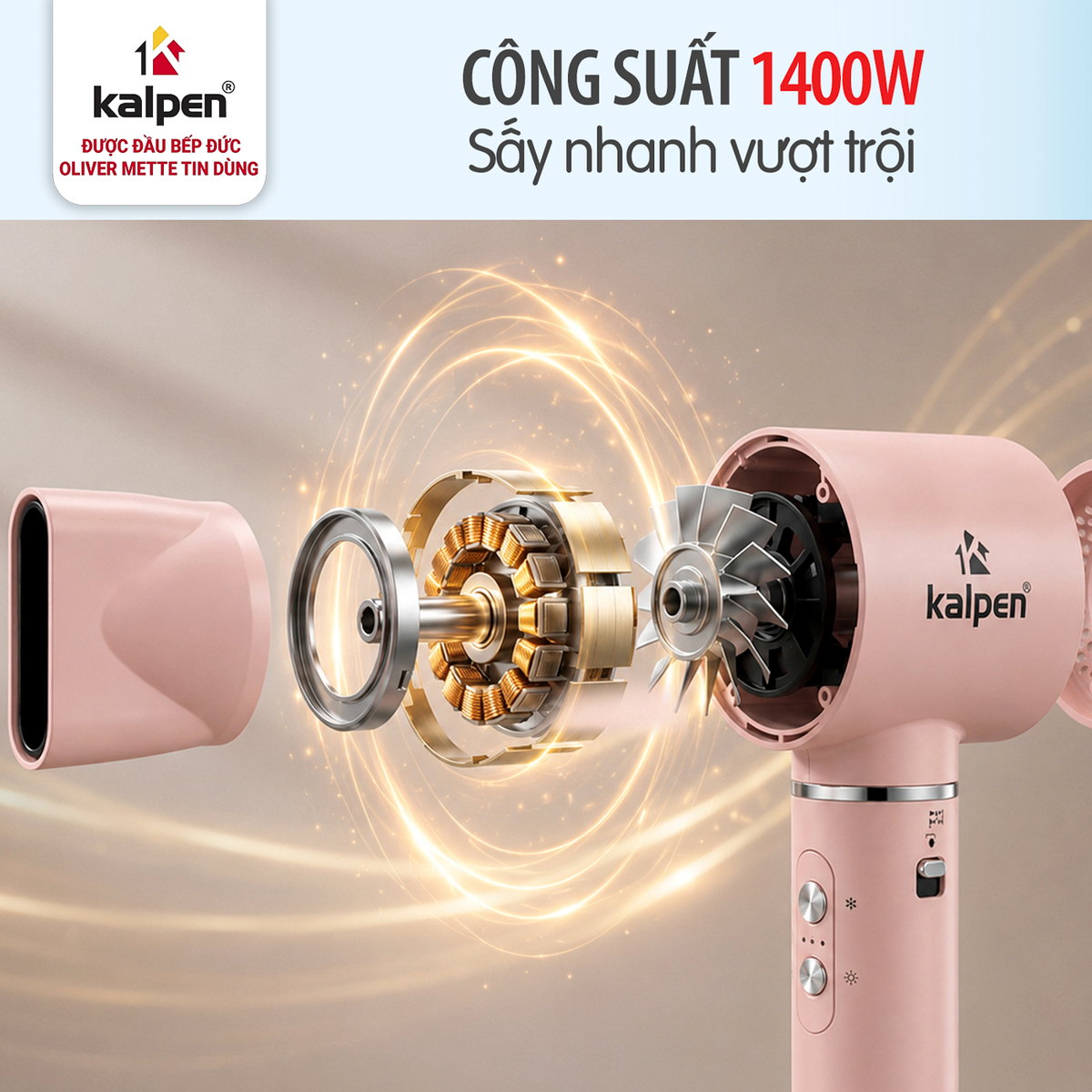 Máy sấy tạo kiểu tóc Kalpen Air Styler HD9 5in1