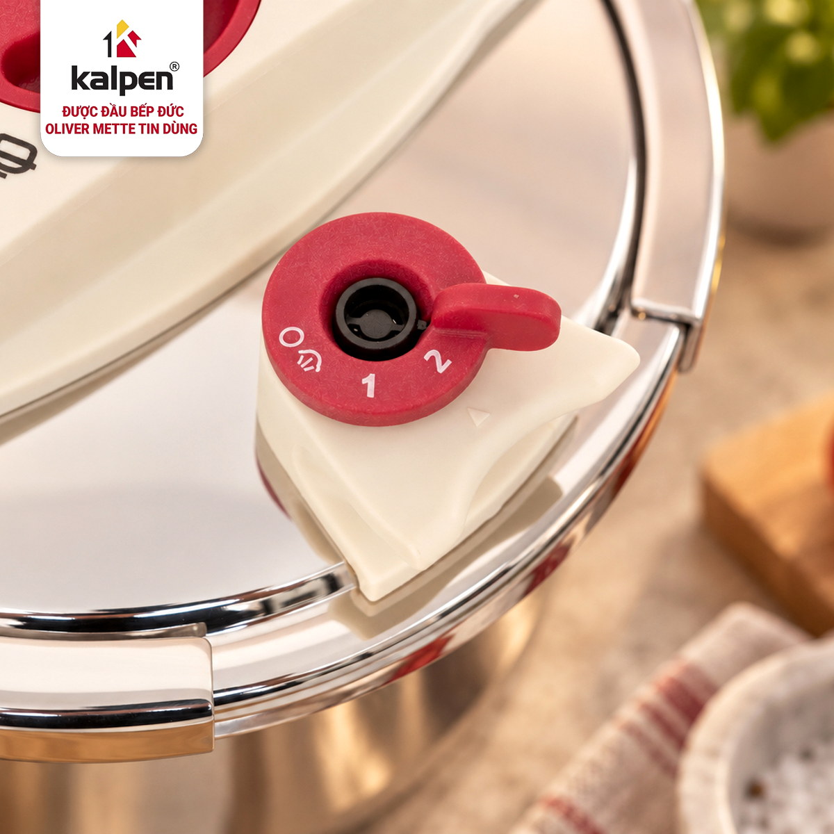Nồi áp suất cơ Inox 304 liền khôi Kalpen 3L P10