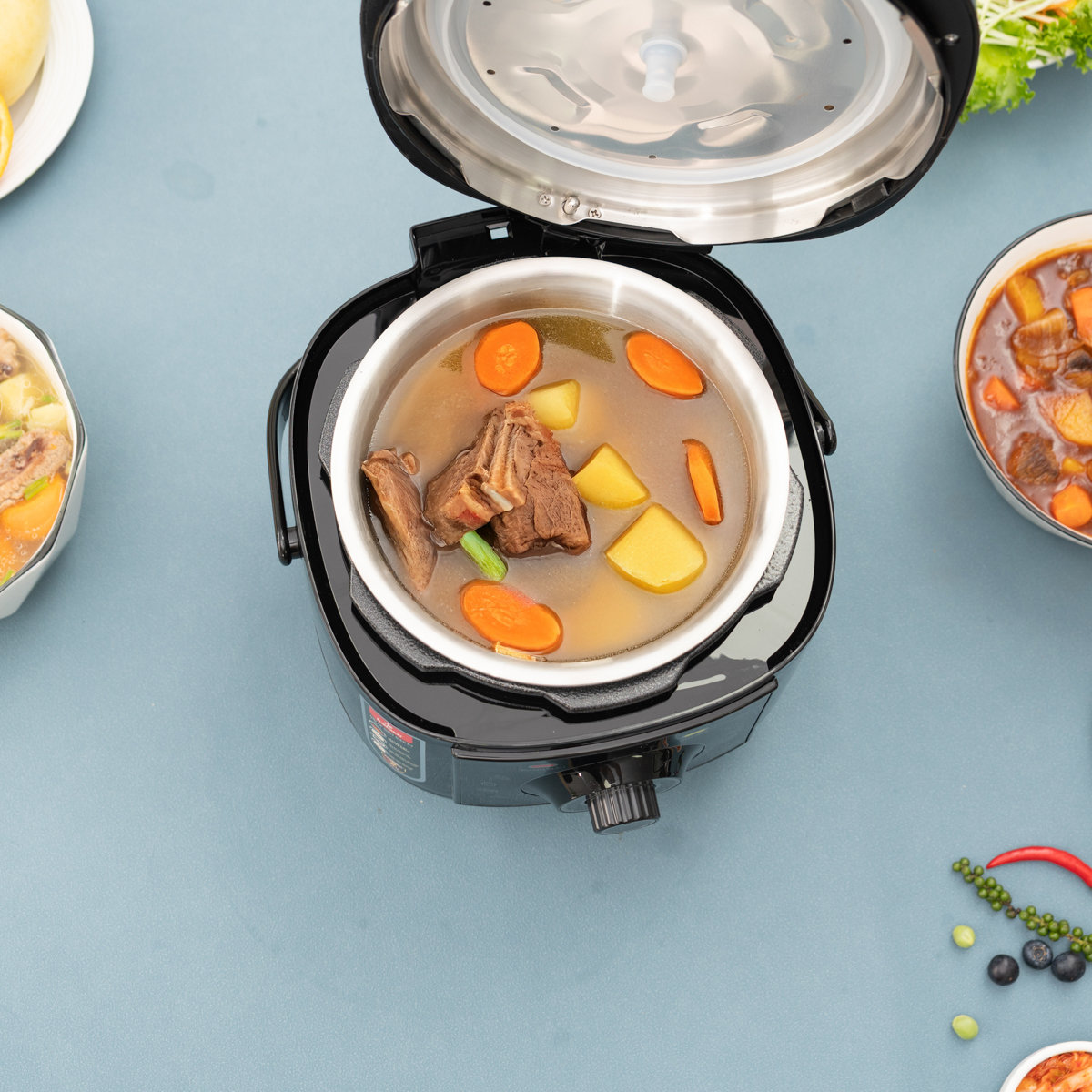 Nồi áp suất điện lòng nồi Inox 3L Kalpen P7