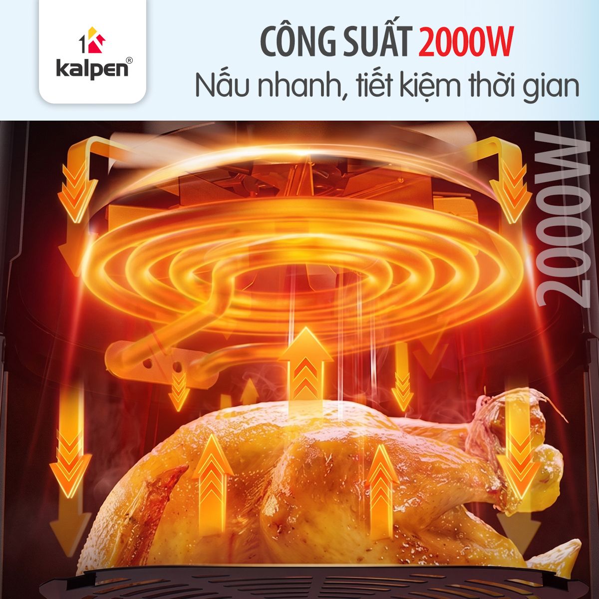 Nồi chiên không dầu Kalpen F2 dung tích 12L