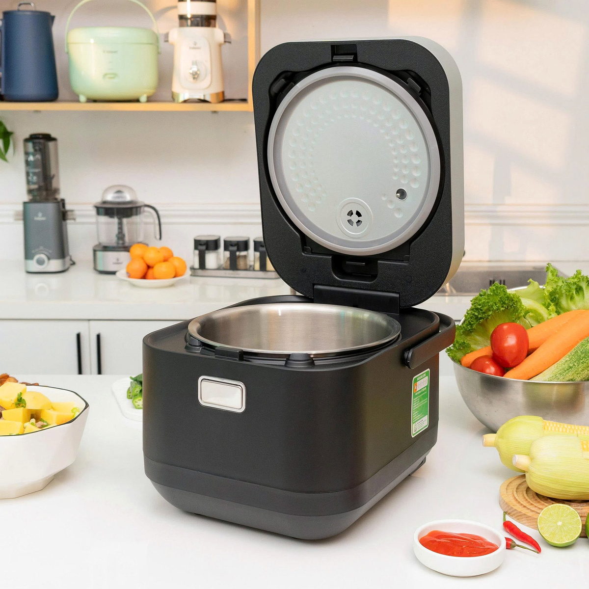 Nồi cơm điện cao tần lòng Inox 304 Kalpen R14 dung tích 1.8L chuẩn Đức
