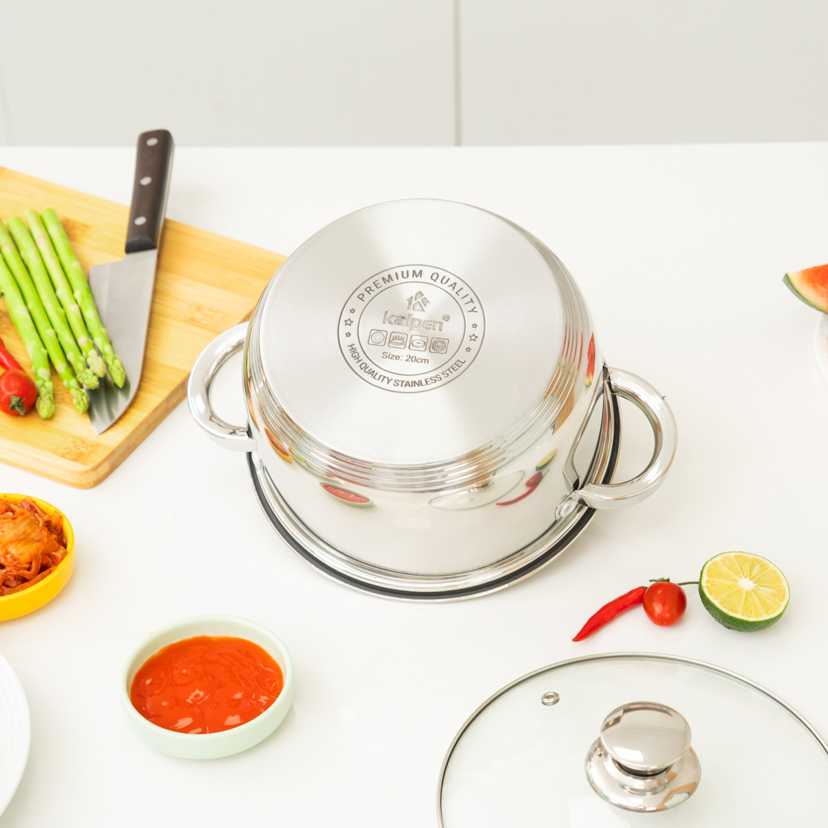 Nồi inox cao cấp 5 đáy Kalpen AR156 size 18cm