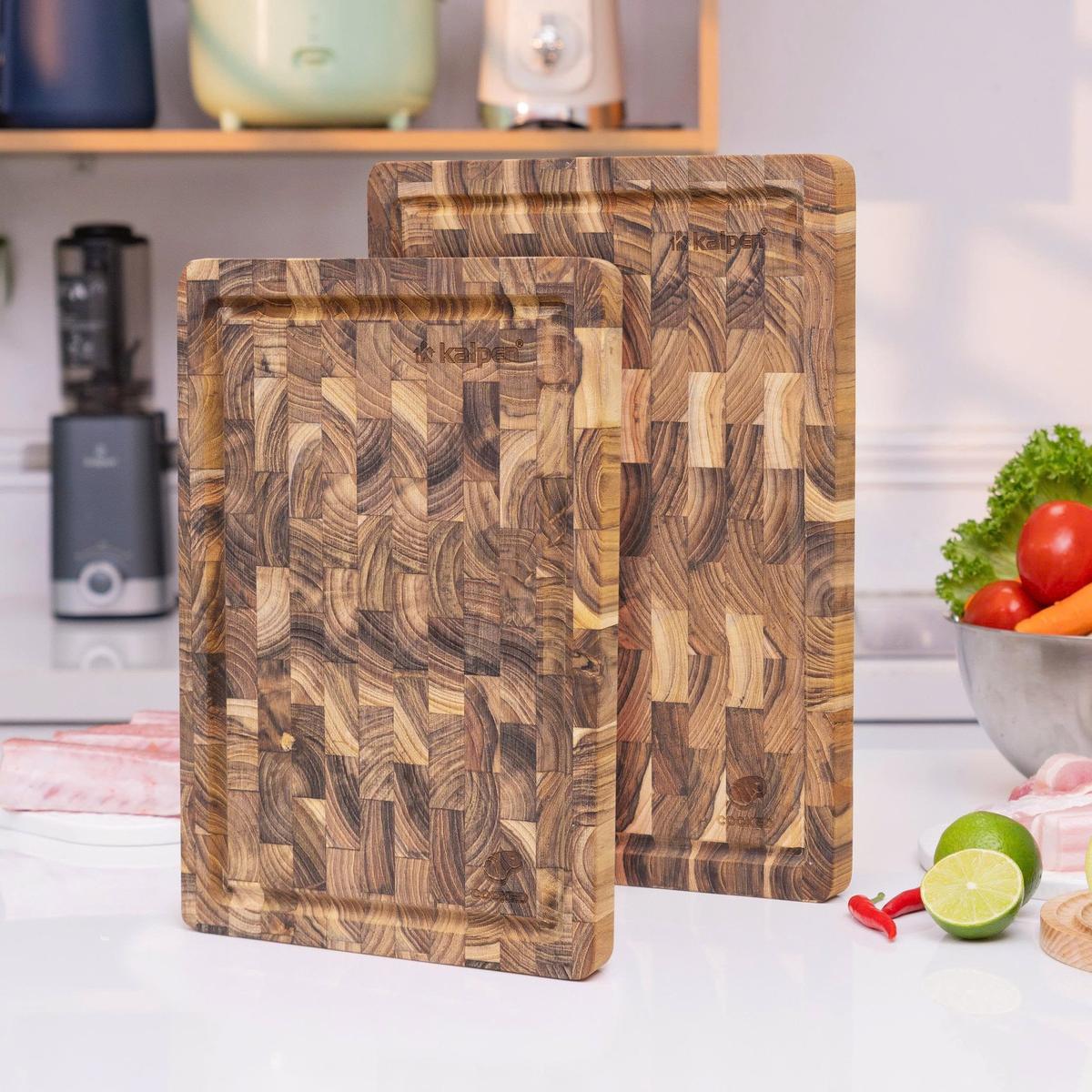 Thớt gỗ Teak tự nhiên Kalpen T7