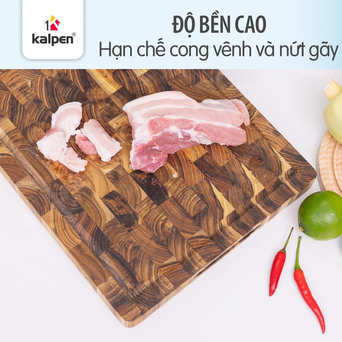 Thớt gỗ Teak tự nhiên Kalpen T7