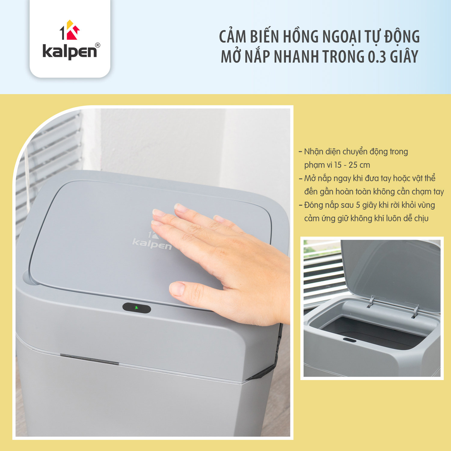 Thùng rác cảm ứng thông minh Kalpen G3