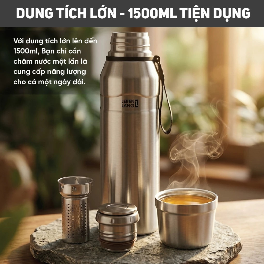 Bình giữ nhiệt Inox 304 Lebenlang LBL2225