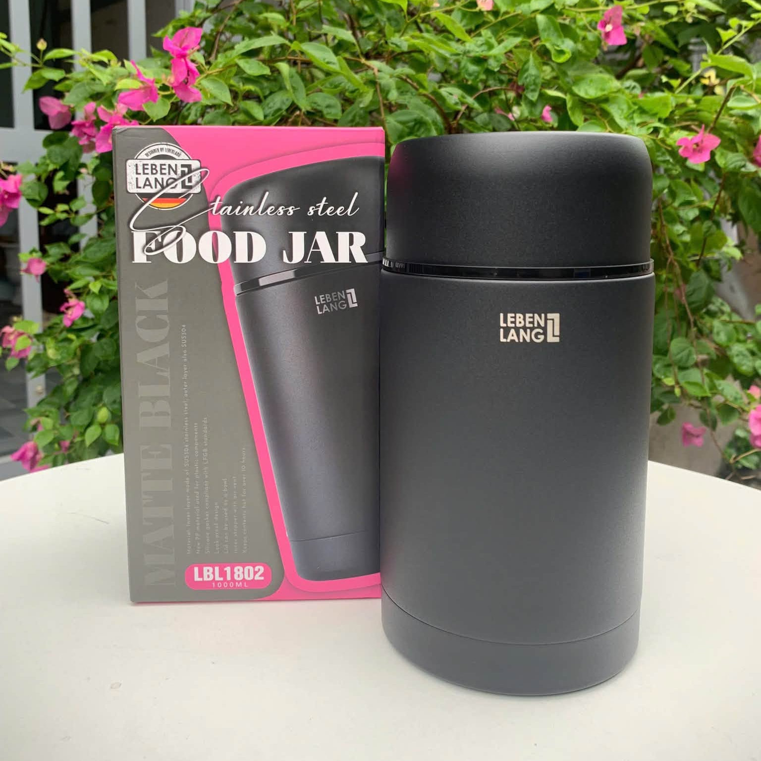 Bình ủ cháo giữ nhiệt Inox 304 Lebenlang LBL1802 dung tích 1000ml